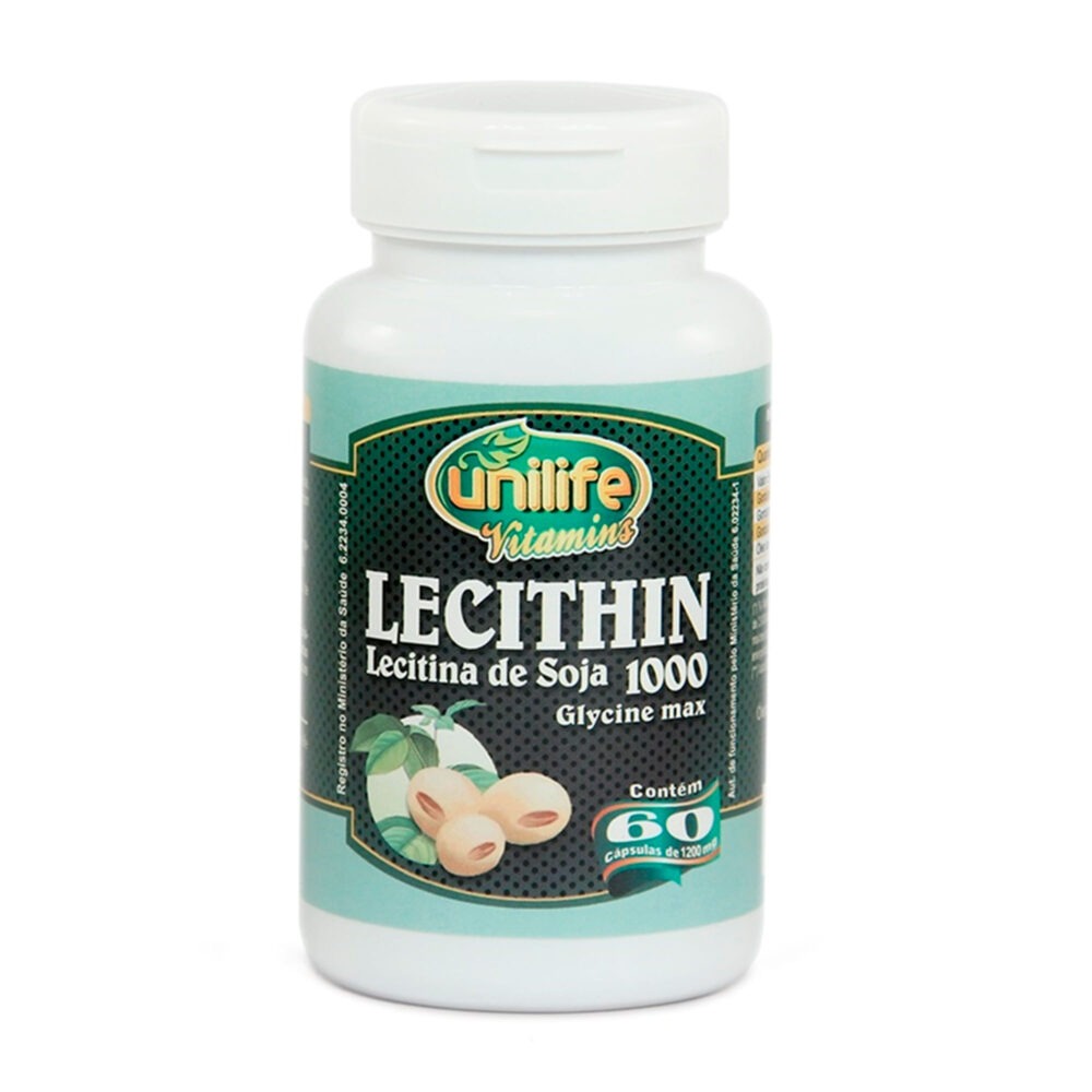 Lecitina de Soja - 1000mg -  60 cáps. - Unilife