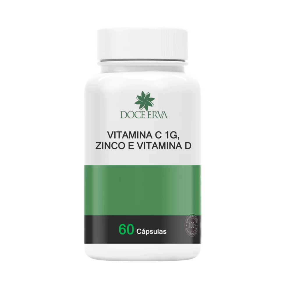 Vitamina C 1g com  Zinco e Vitamina D  - 60 doses