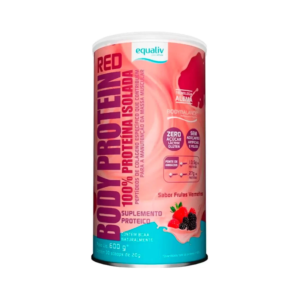 Body Protein Red Frutas Vermelhas - 600g - Equaliv