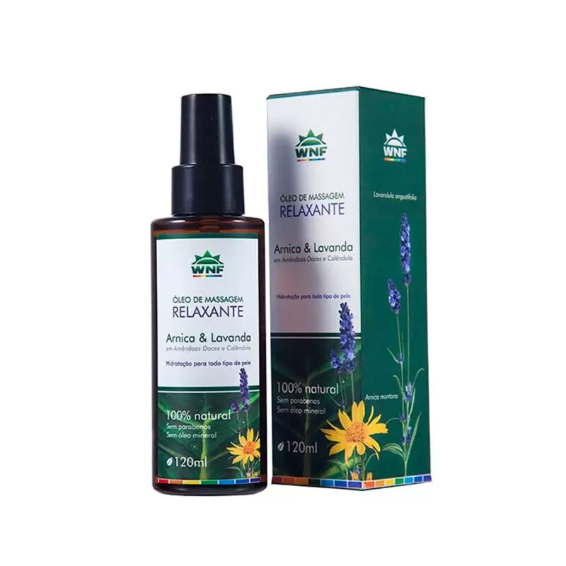 Óleo de Massagem Relaxante Arnica e Lavanda - WNF - 120ml
